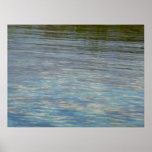 Póster Agua de la laguna del manglar Azul del Caribe