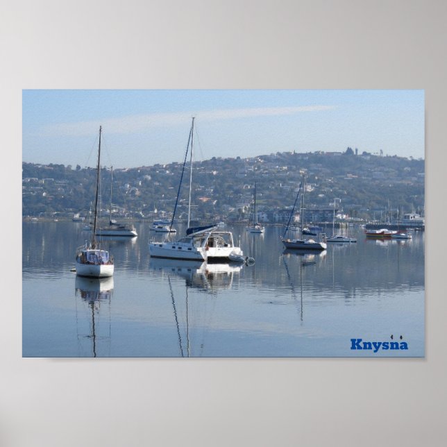 Póster Agua de los barcos Knysna (Frente)