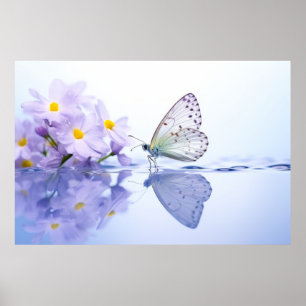 Póster Agua de mariposa Naturaleza Serene Tranquilo