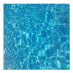 Póster Agua de Piscina Azul Celeste Cristalina