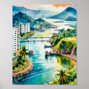 Póster Agua del Canal de Panamá