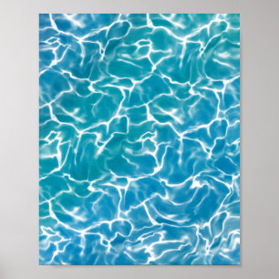 Póster Agua del Mar Azul*