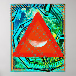 Póster Agua Elemental Dentro De La Meditación De Incendio