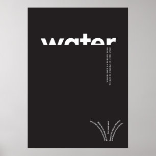Póster Agua en el poster de África