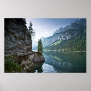 Póster Agua Lago Gosau Salzkammergut Austria