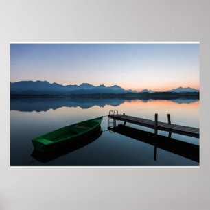 Póster Agua   Lago Hopfen Alpes bávaros Alemania