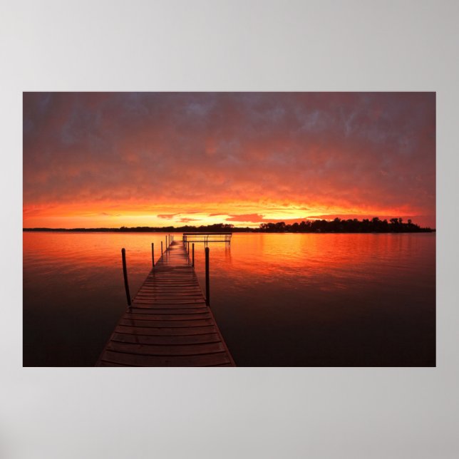 Póster Agua | Lago Minnetonka, Minnesota (Frente)