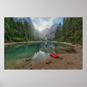 Póster Agua   Lago Tirol del Sur, Italia