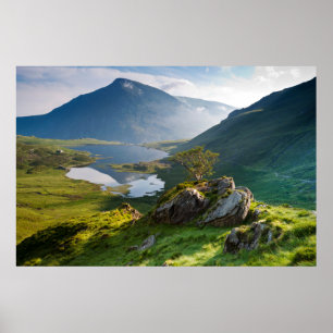 Póster Agua Pen yr Ole Wen Lake Idwal Snowdonia Park