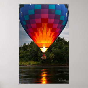Póster Agua que desecha los globos del aire caliente