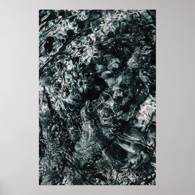 Póster Agua salpicada en el cuerpo del agua (Frente)