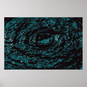 Póster Agua salpicada en la fotografía de primer plano