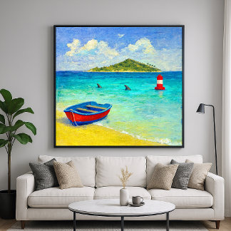Póster Agua Traicionera - Costa Estilo Impresionista