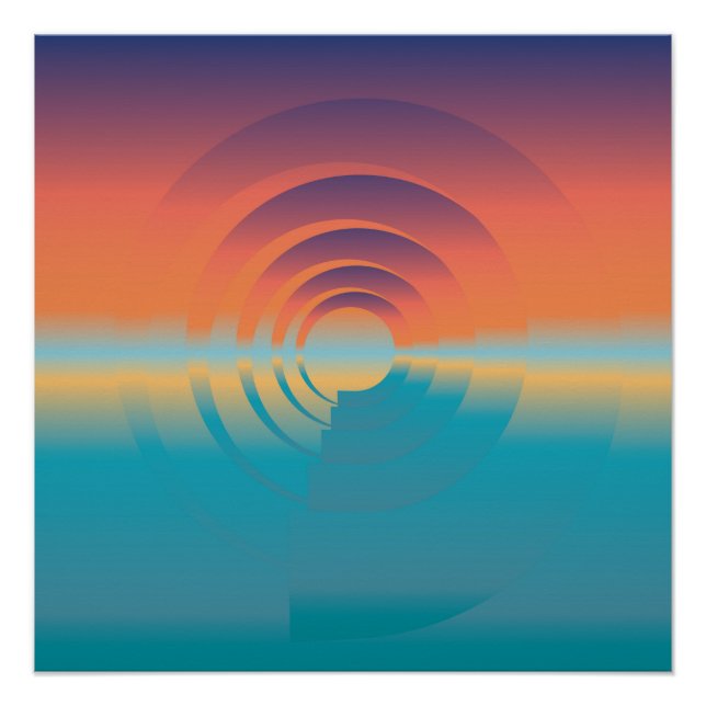 Póster agua y horizonte (Anverso)