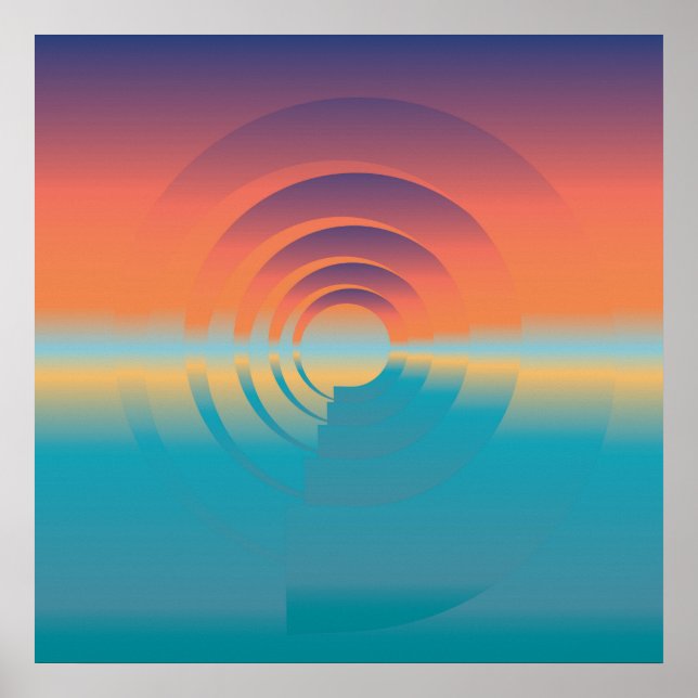 Póster agua y horizonte (Frente)