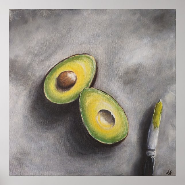 Póster Aguacate Art Moderno Todavía Vida Desayuno Helado  (Frente)