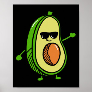 Póster Aguacate de baile lindo - Gráficos de aguacate de