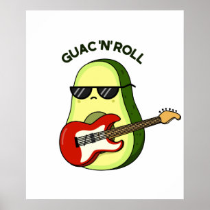 Póster Aguacate De Rocante Guac Y Roll Cute PUn