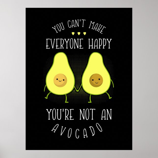 Póster Aguacate puede hacer feliz a todos (Frente)