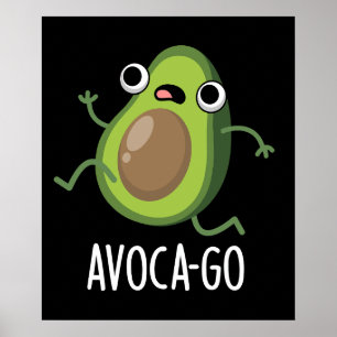 Póster Aguacate Pun Dark BG
