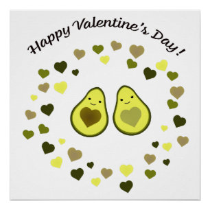 Póster Aguacate Valentine