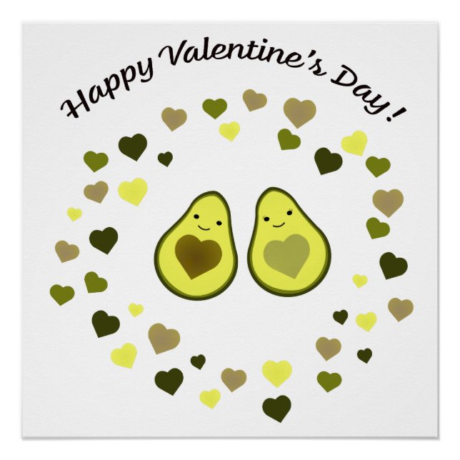 Póster Aguacate Valentine (Anverso)