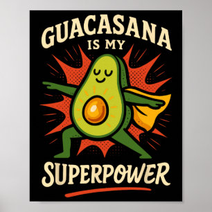 Póster Aguacate Yoga Divertido Namaste Pun Plant-sed Fitn