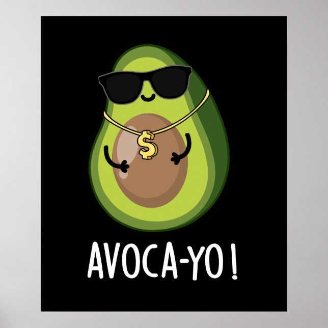 Póster Aguacate-you Funny Guay Aguacate Pun Dark BG (Frente)