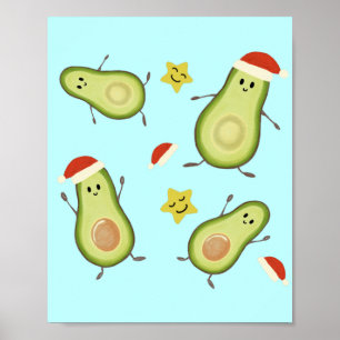 Póster Aguacates y Navidad