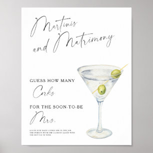 Póster Aguamaris Bridal shower Cuántos Corchos