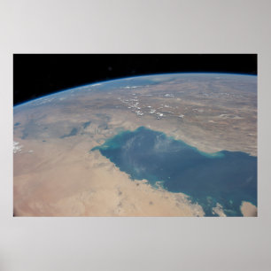 Póster Aguas Azul Tropicales Del Golfo Pérsico.