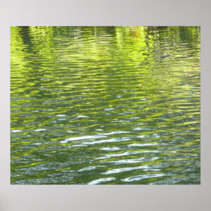 Póster Aguas de Oak Creek Amarillo y Verde Foto de la Nat