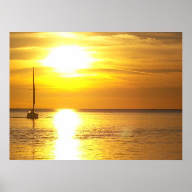 Póster Aguas del atardecer (Frente)