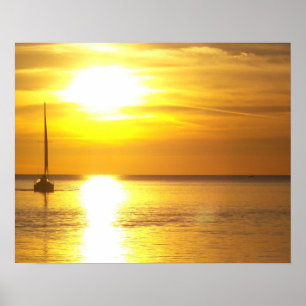Póster Aguas del atardecer