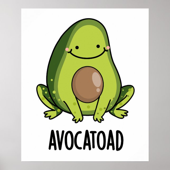 Póster Aguas divertidas Aguacate Toad Pun (Frente)