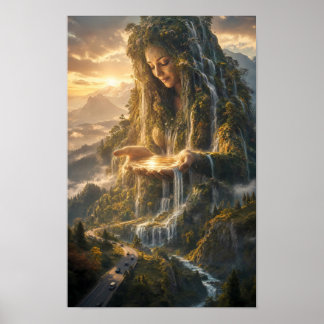 Póster Aguas Doradas de la Madre Tierra