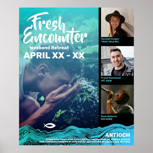 Póster Aguas onduladas Jesús Pescado (Frente)