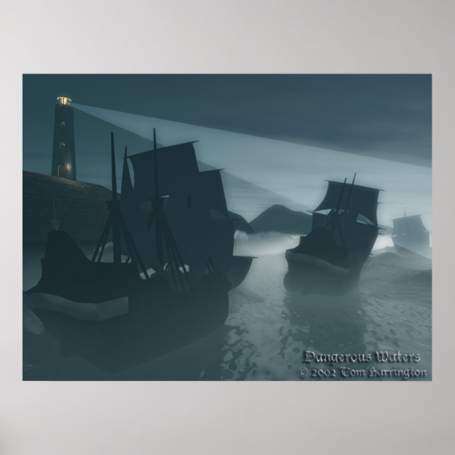 Póster Aguas peligrosas (Frente)