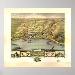 Póster Aguas residuales de Minnesota (1870)