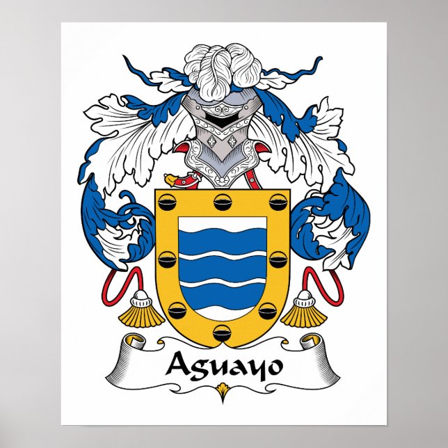 Póster Aguayo Family Crest (Frente)