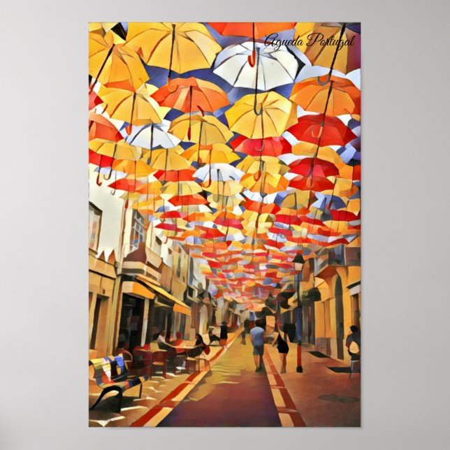 Póster Agueda Umbrella Sky Portugal (Frente)