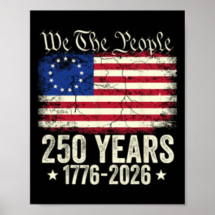 Póster Águila 250 años americano 1776 2026 250 cumpleaños