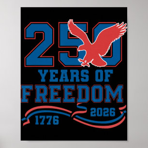 Póster Águila 250 años de libertad americana 1776 2026 25