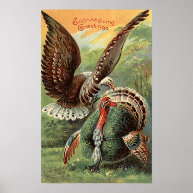 Póster Águila atacando a Turquía (Frente)