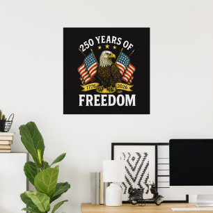 Póster Águila Calva 250 Años de Libertad 1776 2026