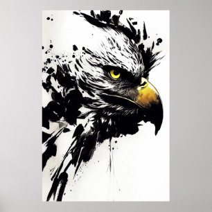 Póster Águila calva Naturaleza salvaje Espíritu libre Pin