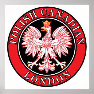 Póster Águila canadiense polaca de Londres