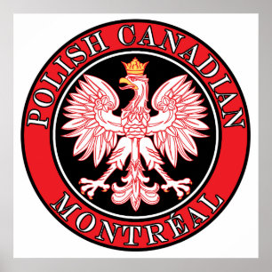 Póster Águila canadiense polaca de Montreal