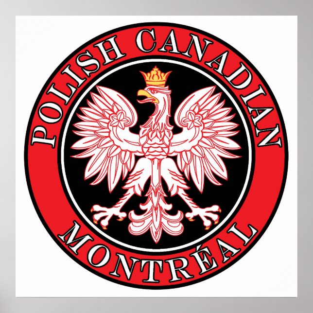 Póster Águila canadiense polaca de Montreal (Frente)