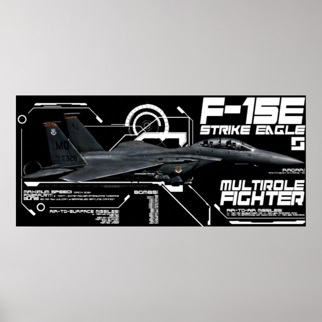 Póster Águila de ataque F-15E (Frente)
